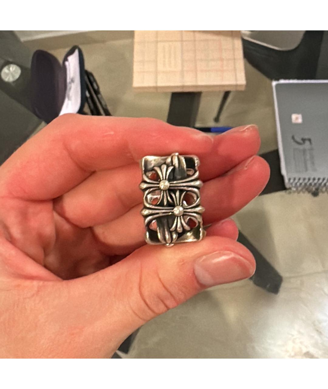 CHROME HEARTS Серебряное серебряное кольцо, фото 2