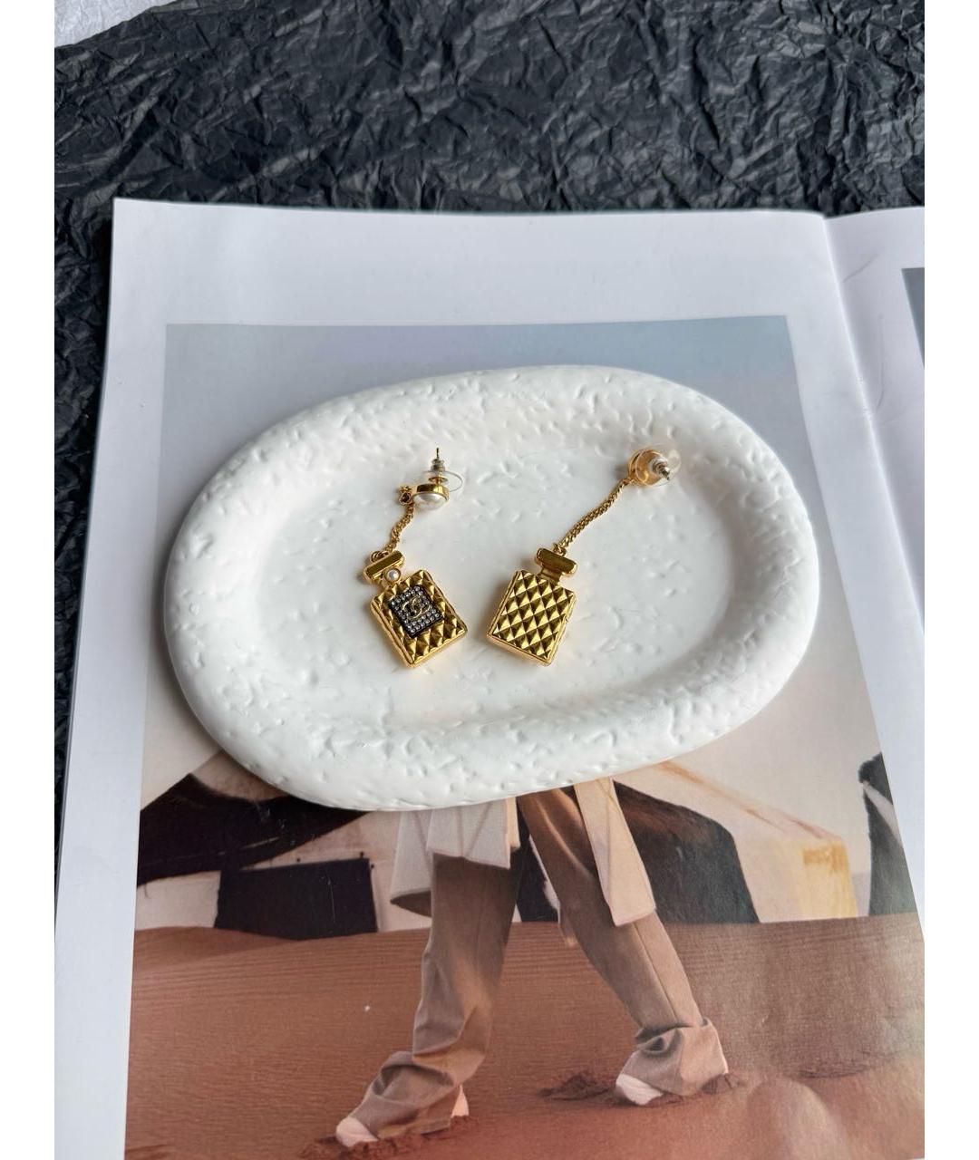CHANEL Золотые серьги, фото 3