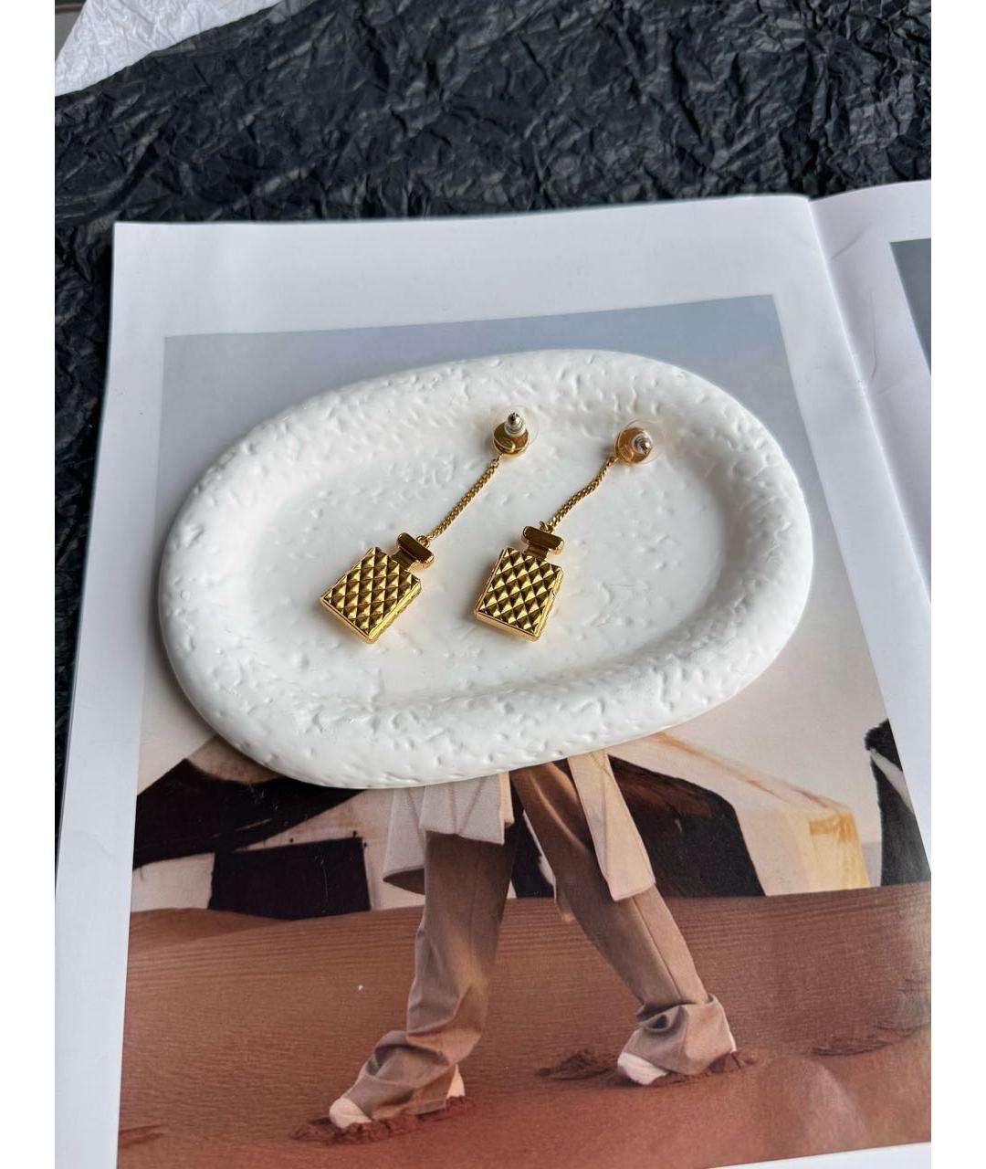 CHANEL Золотые серьги, фото 4