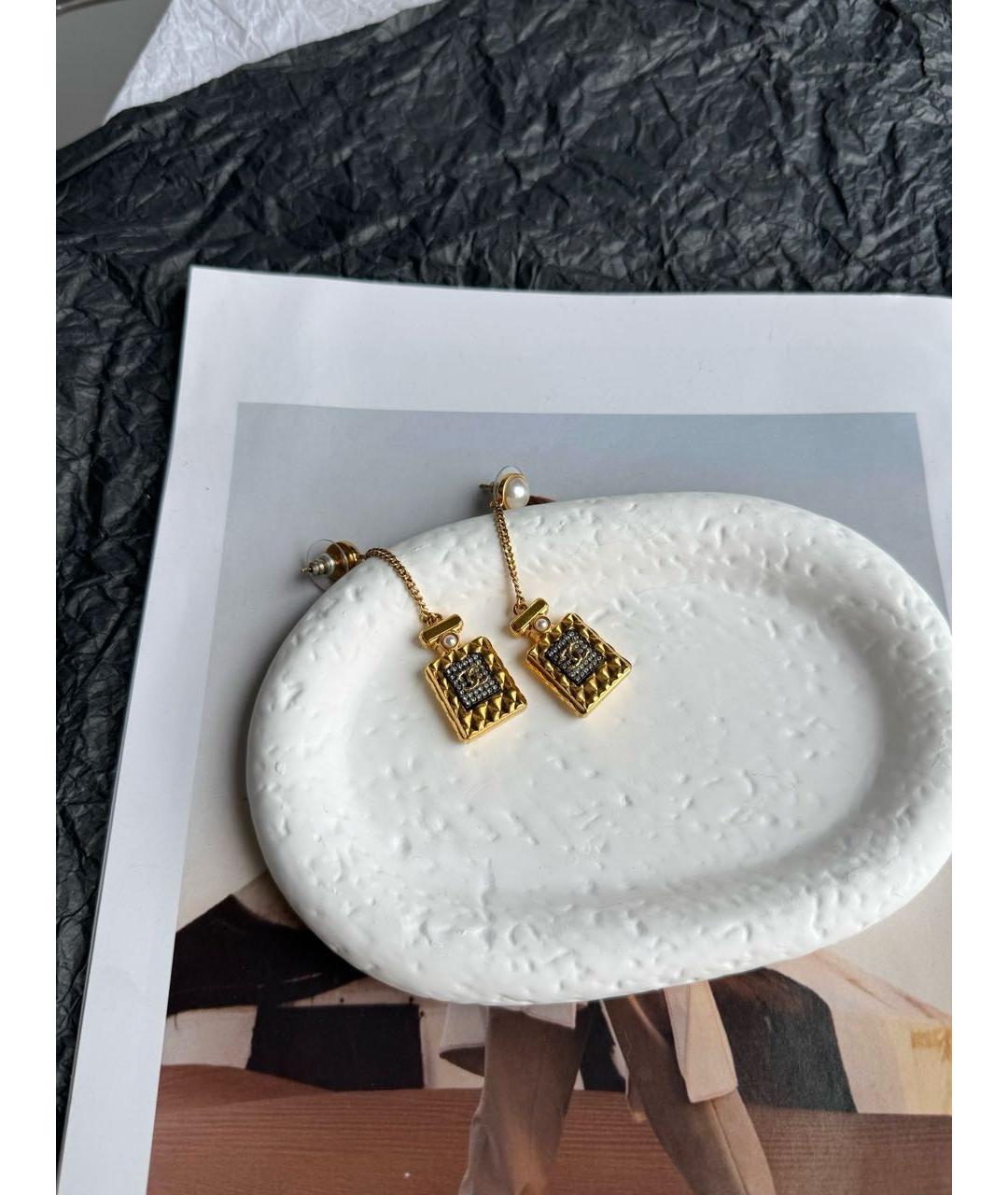 CHANEL Золотые серьги, фото 2