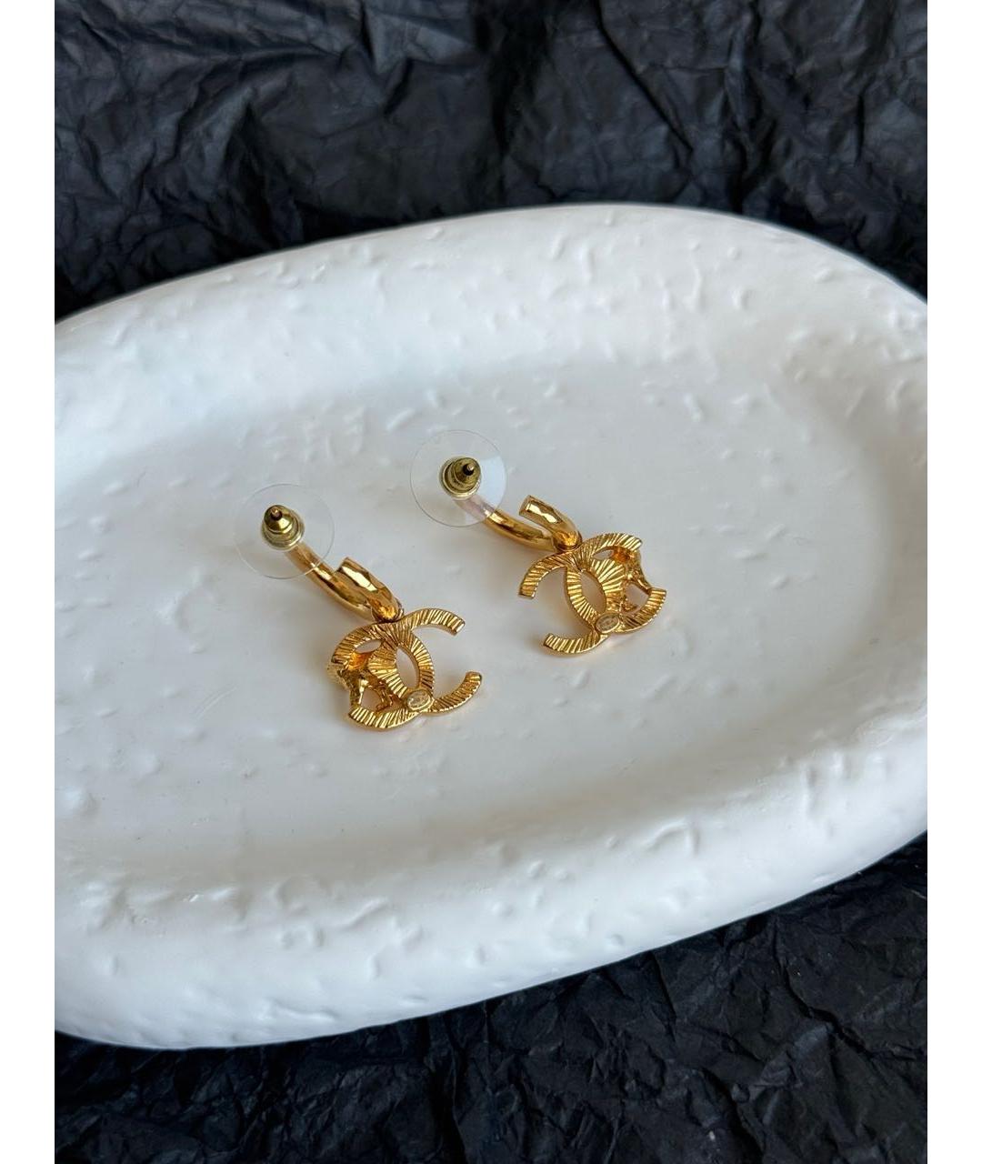 CHANEL Золотые серьги, фото 3