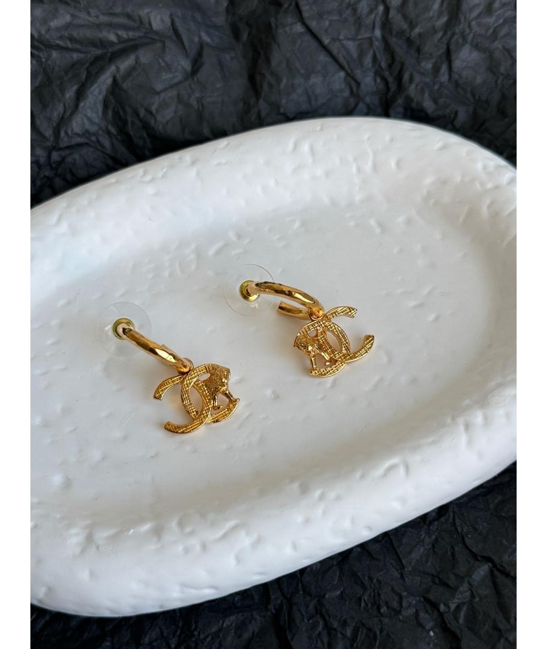CHANEL Золотые серьги, фото 2