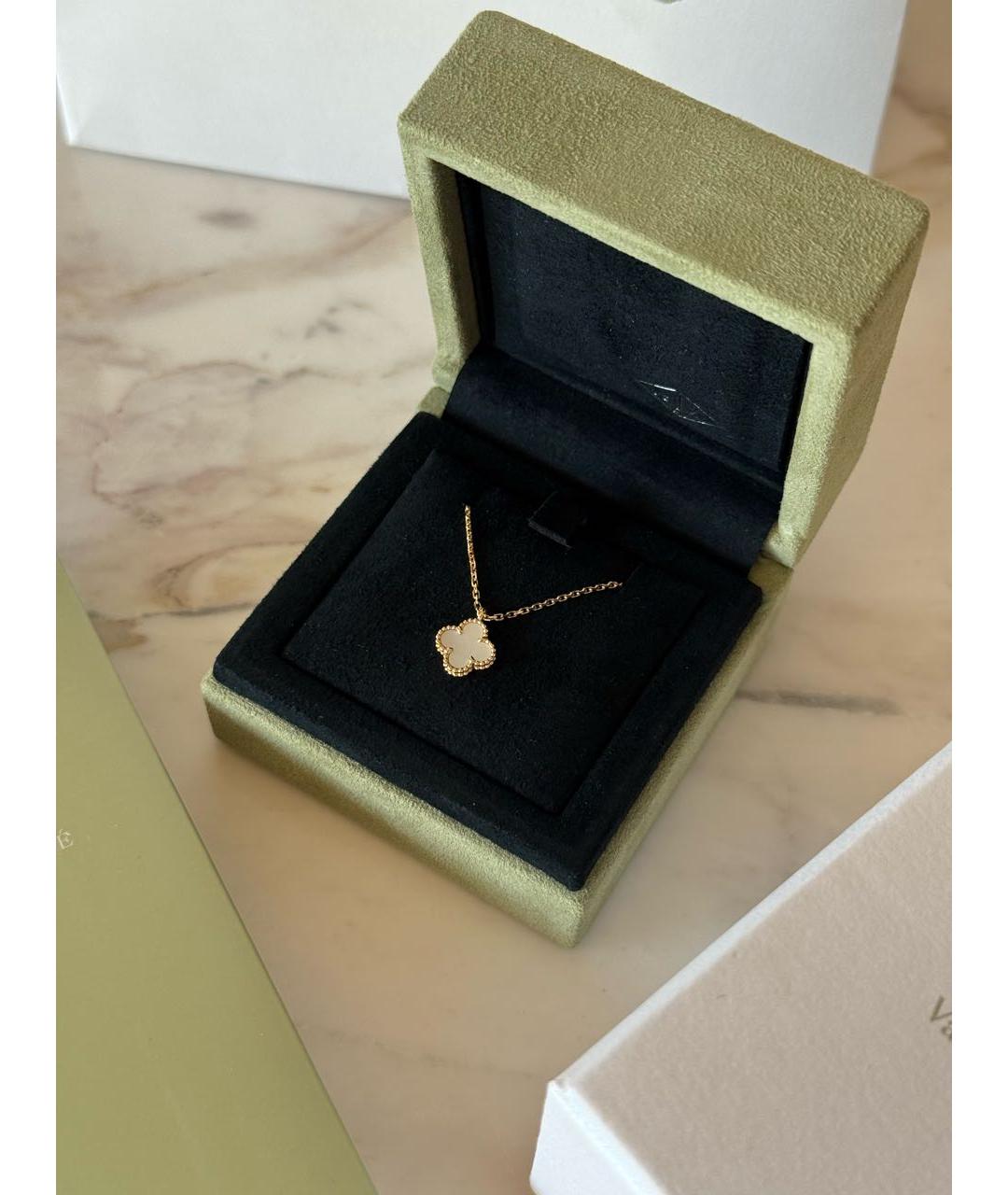 VAN CLEEF & ARPELS Белое колье из желтого золота, фото 2