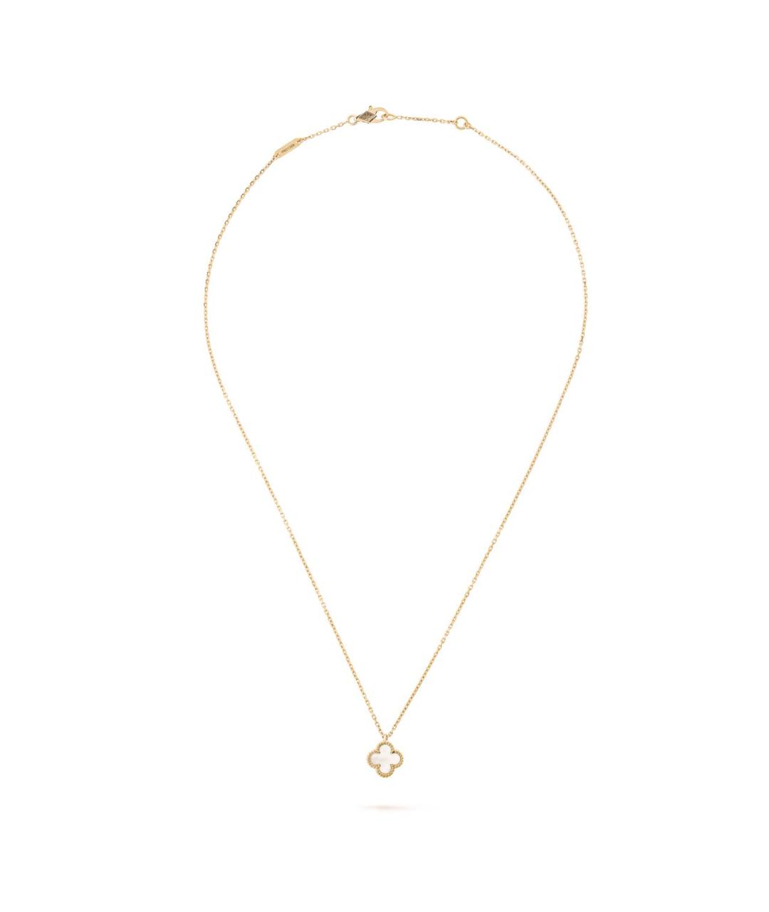 VAN CLEEF & ARPELS Белое колье из желтого золота, фото 6