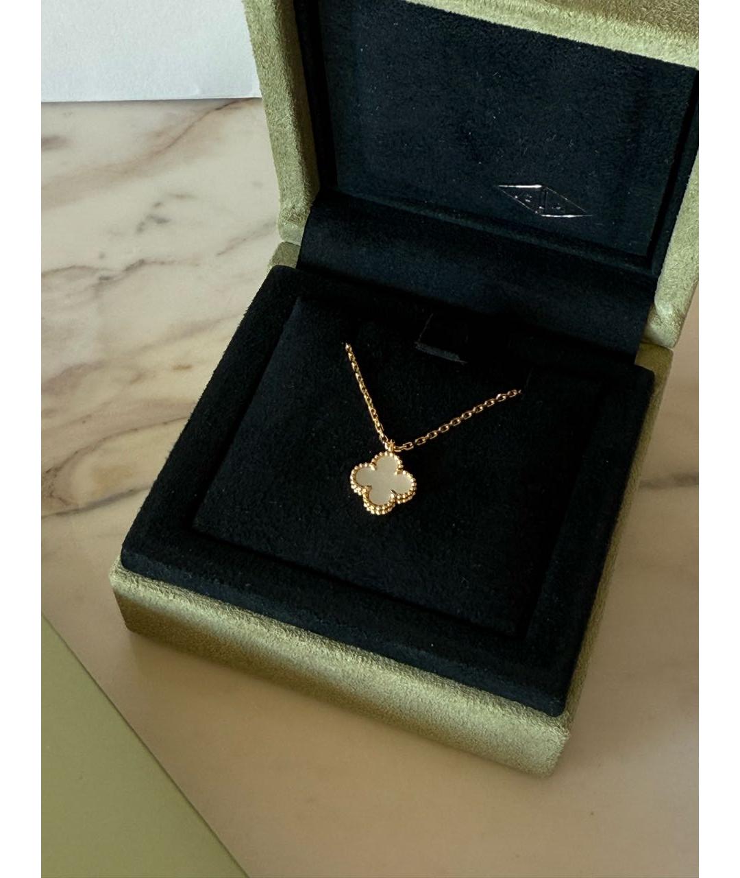 VAN CLEEF & ARPELS Белое колье из желтого золота, фото 3