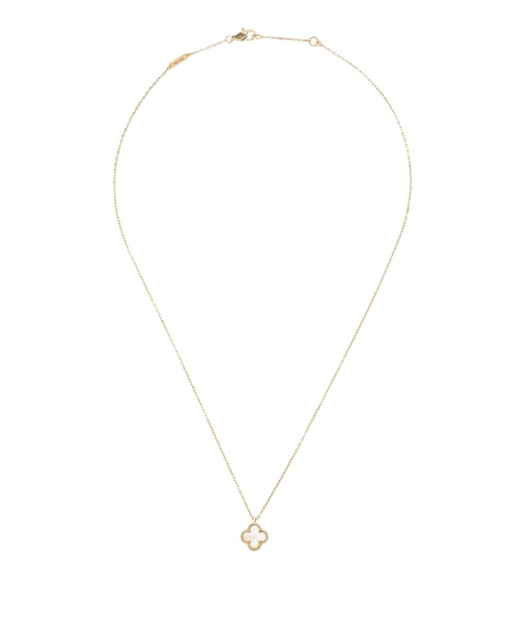VAN CLEEF & ARPELS Белое колье из желтого золота, фото 1