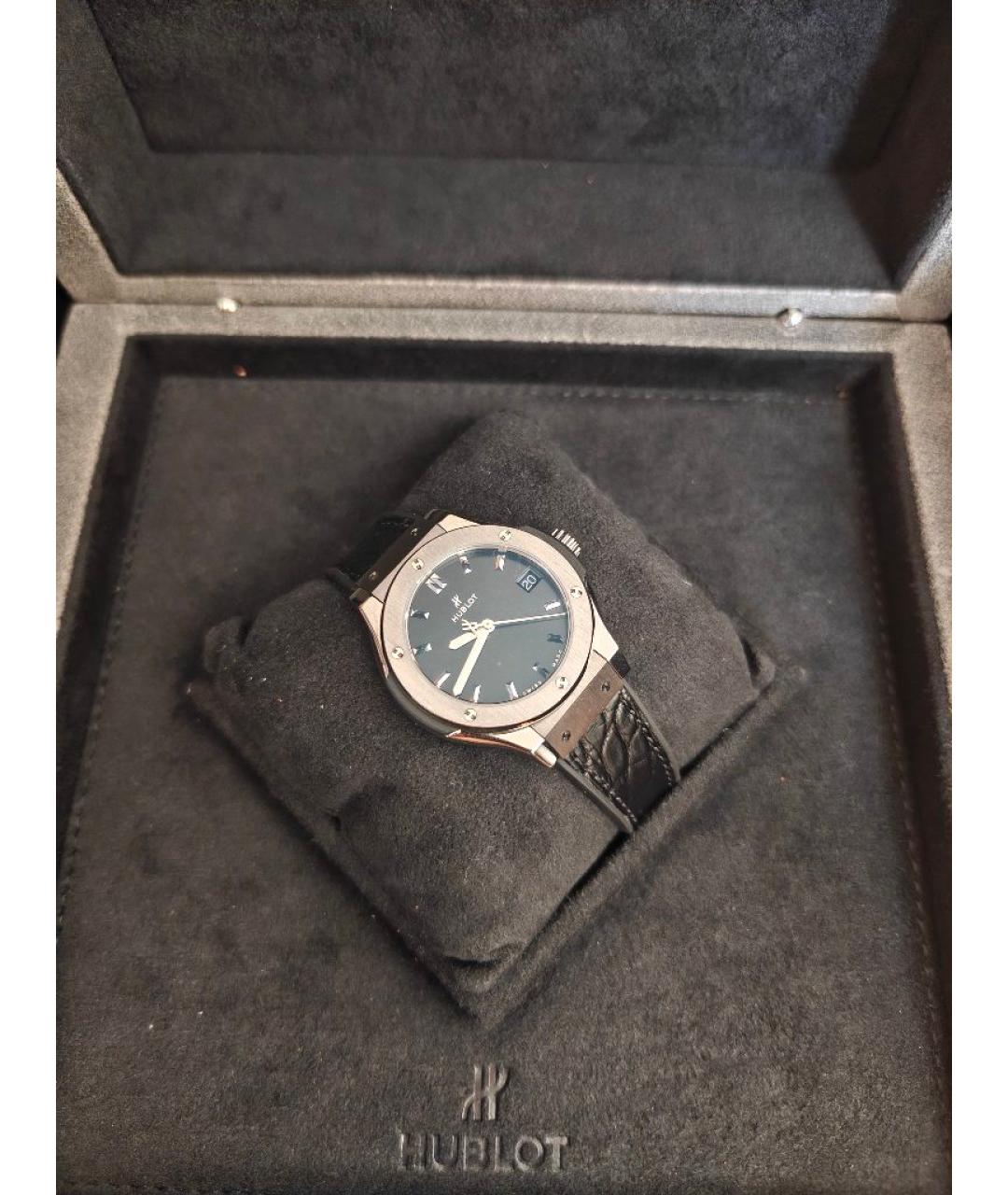 HUBLOT Серебряные титановые часы, фото 4