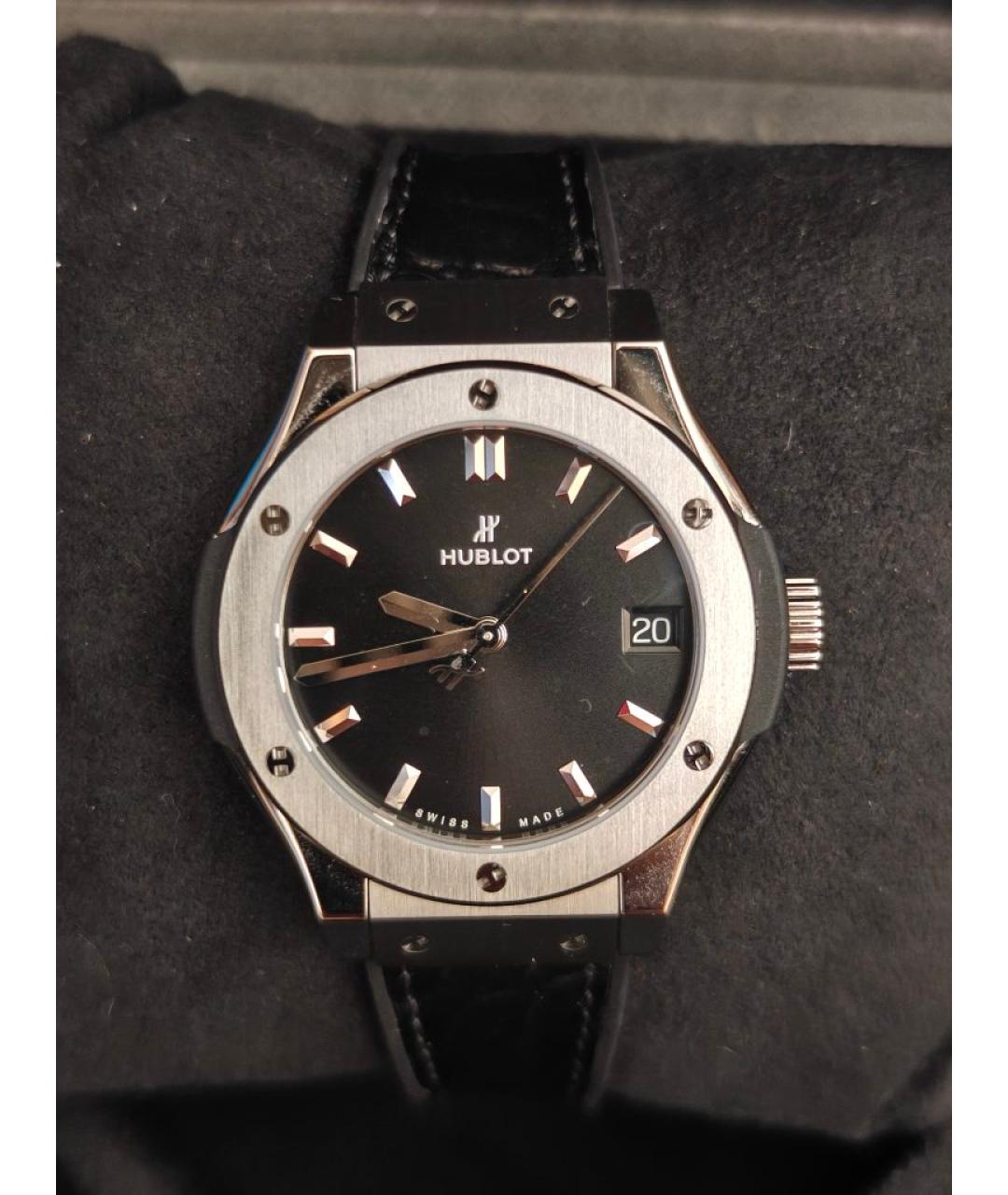HUBLOT Серебряные титановые часы, фото 5