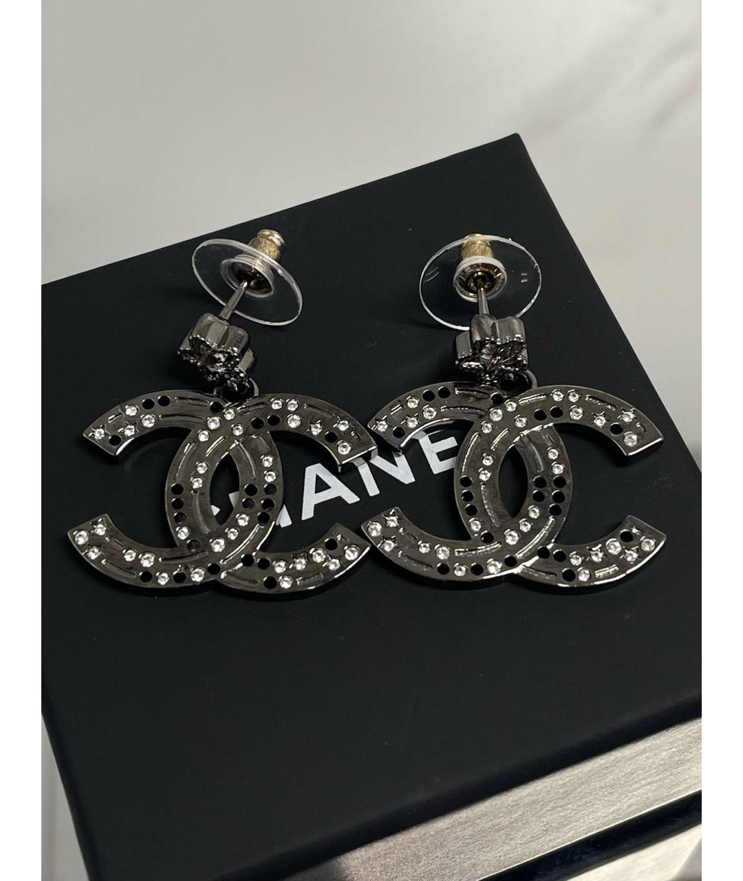 CHANEL Серебряные серьги, фото 6