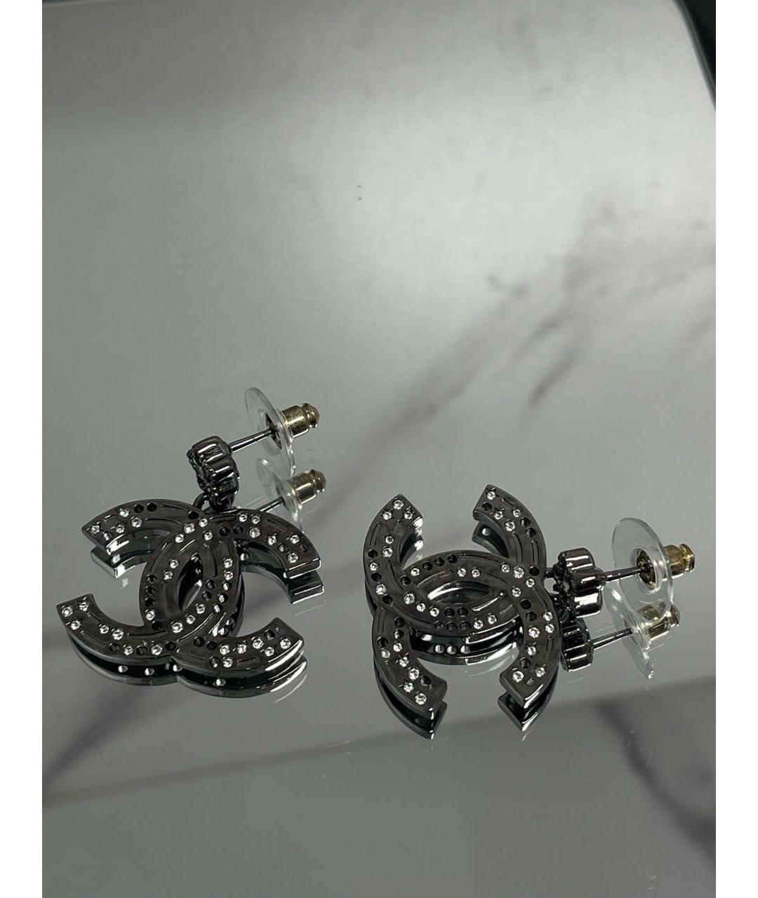 CHANEL Серебряные серьги, фото 2