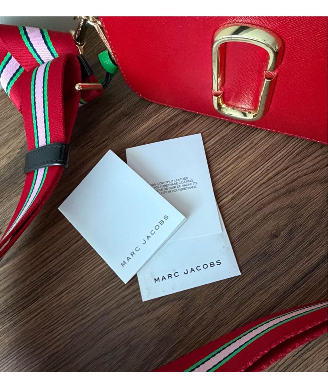 MARC JACOBS Красная кожаная сумка через плечо, фото 8