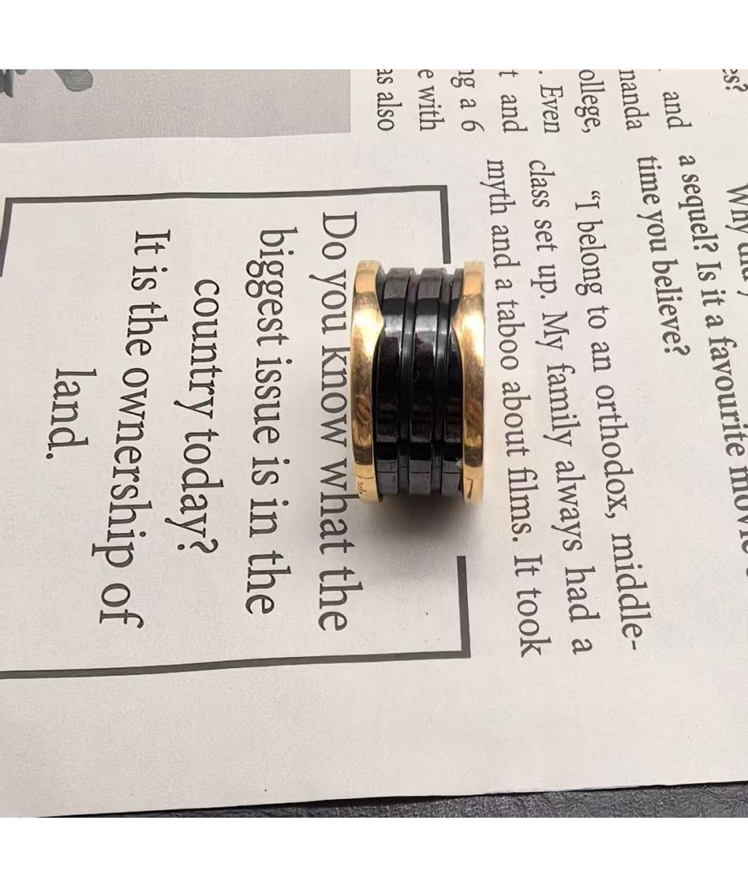 BVLGARI Черное кольцо, фото 4