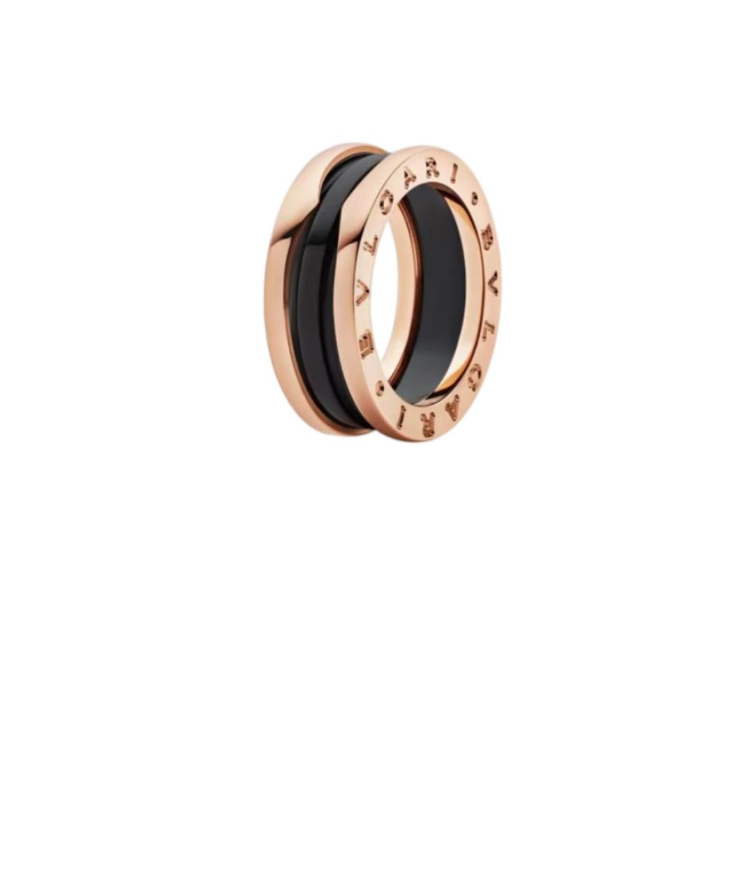 BVLGARI Черное кольцо из розового золота, фото 6