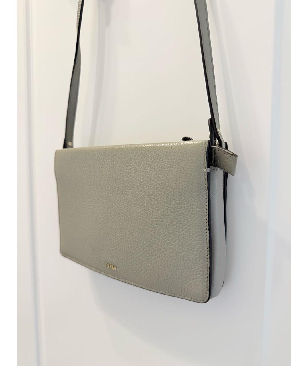 FURLA Бежевая кожаная сумка через плечо, фото 3