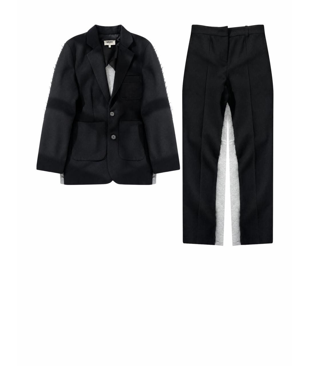 MM6 MAISON MARGIELA Черный хлопковый костюм с брюками, фото 1