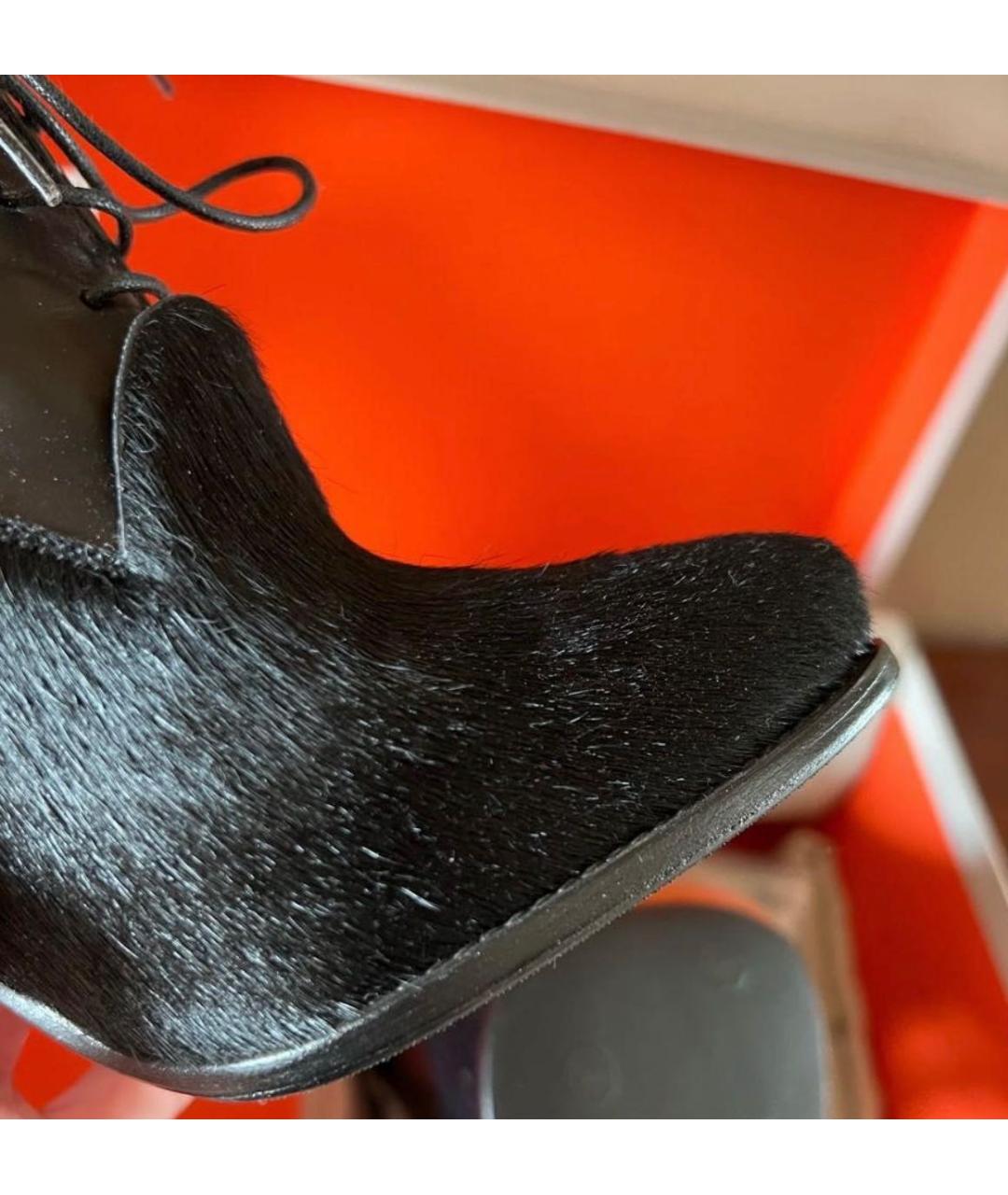 SANTONI Черные кожаные ботильоны, фото 8