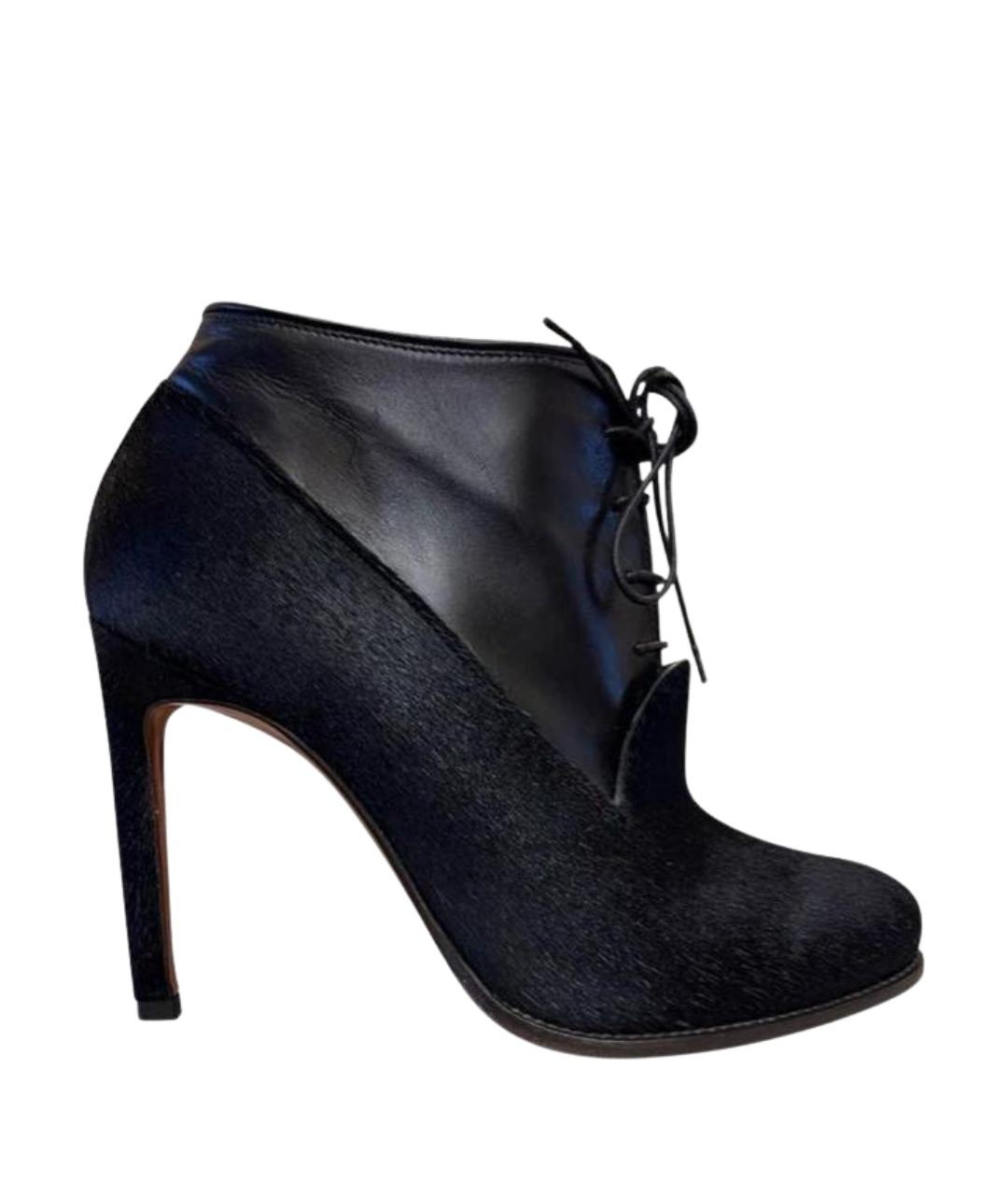 SANTONI Черные кожаные ботильоны, фото 1