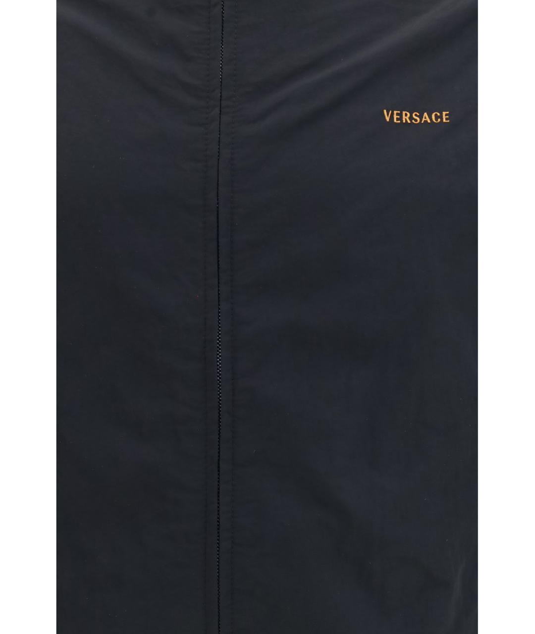 VERSACE Черная полиамидовая куртка, фото 3