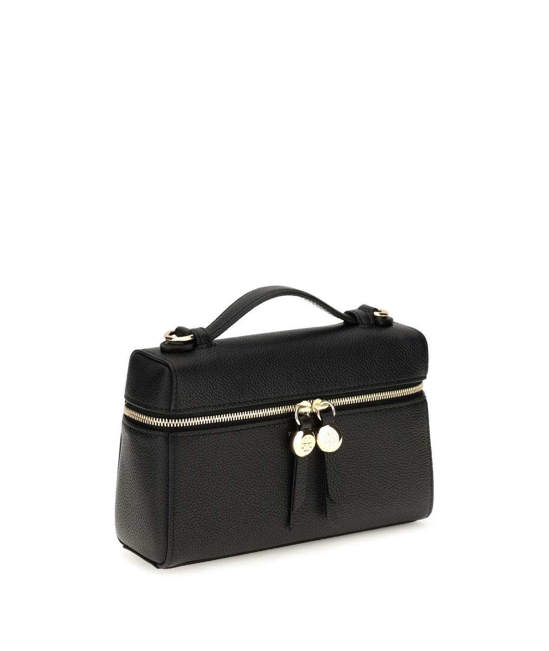 TORY BURCH Черная кожаная сумка с короткими ручками, фото 2