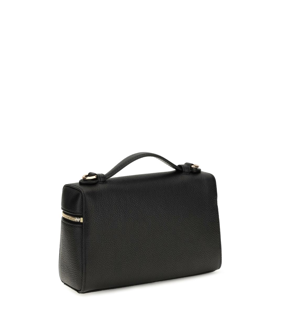 TORY BURCH Черная кожаная сумка с короткими ручками, фото 3