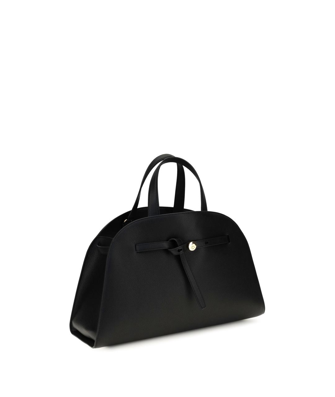 TORY BURCH Черная кожаная сумка с короткими ручками, фото 2