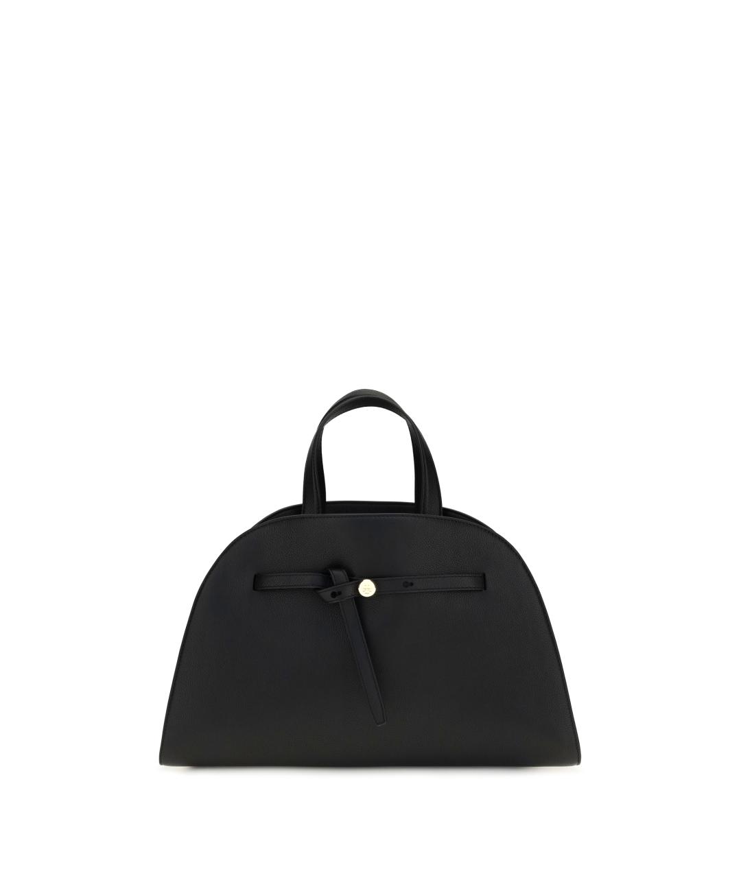 TORY BURCH Черная кожаная сумка с короткими ручками, фото 1
