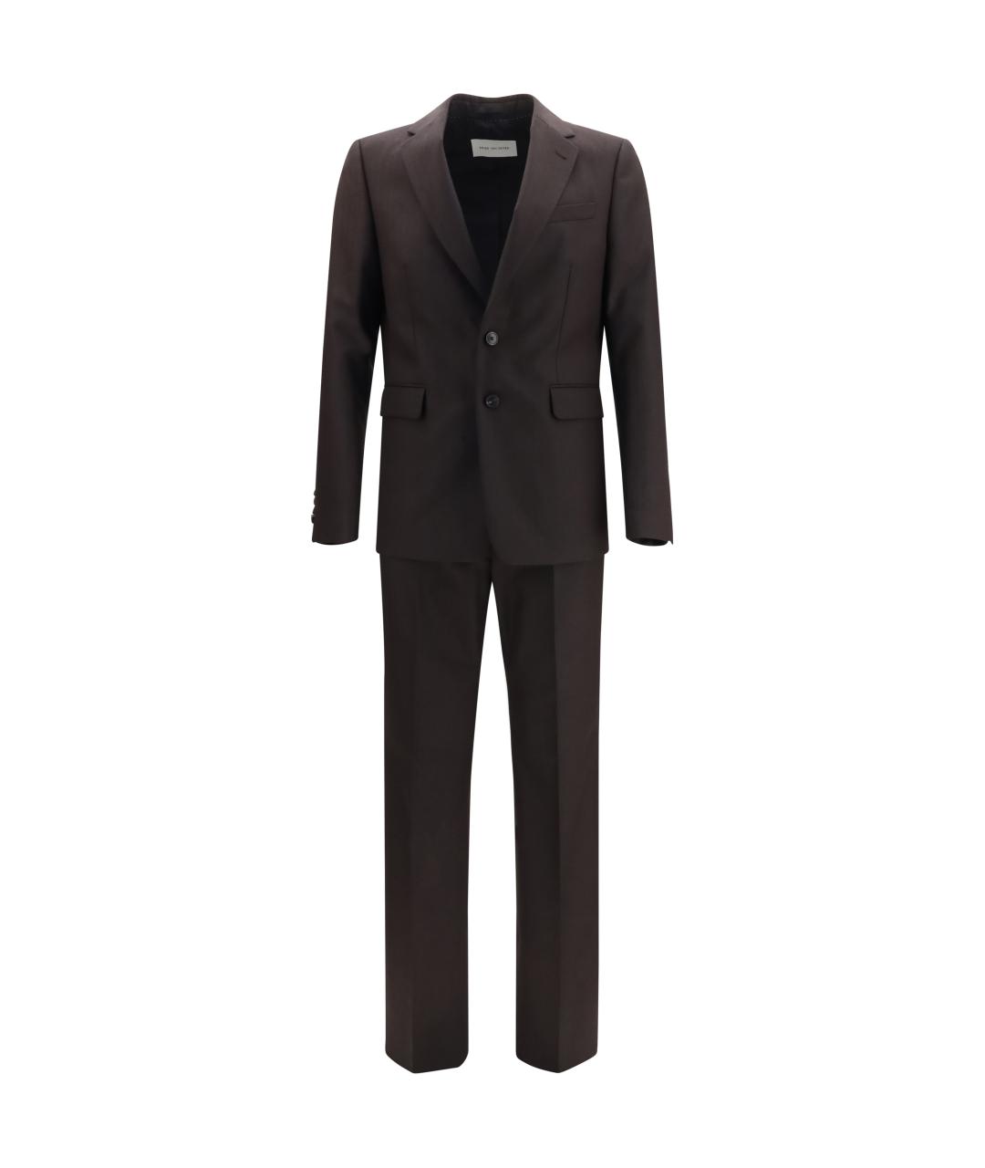 DRIES VAN NOTEN Коричневый классический костюм, фото 1