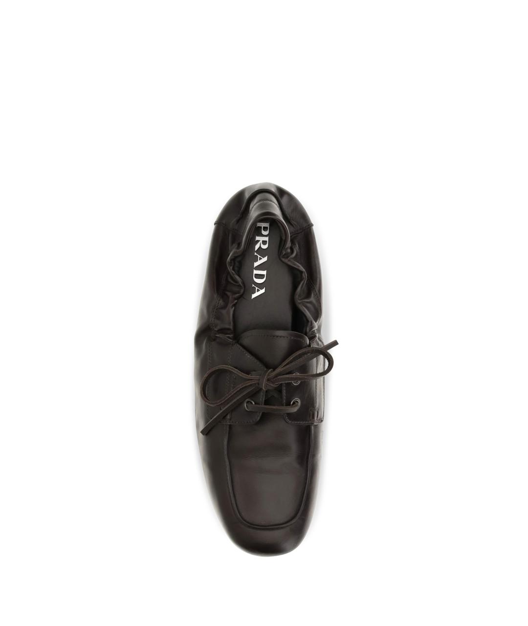 PRADA Коричневые кожаные лоферы, фото 4