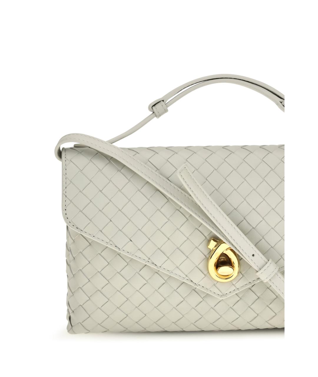 BOTTEGA VENETA Серая кожаная сумка через плечо, фото 4
