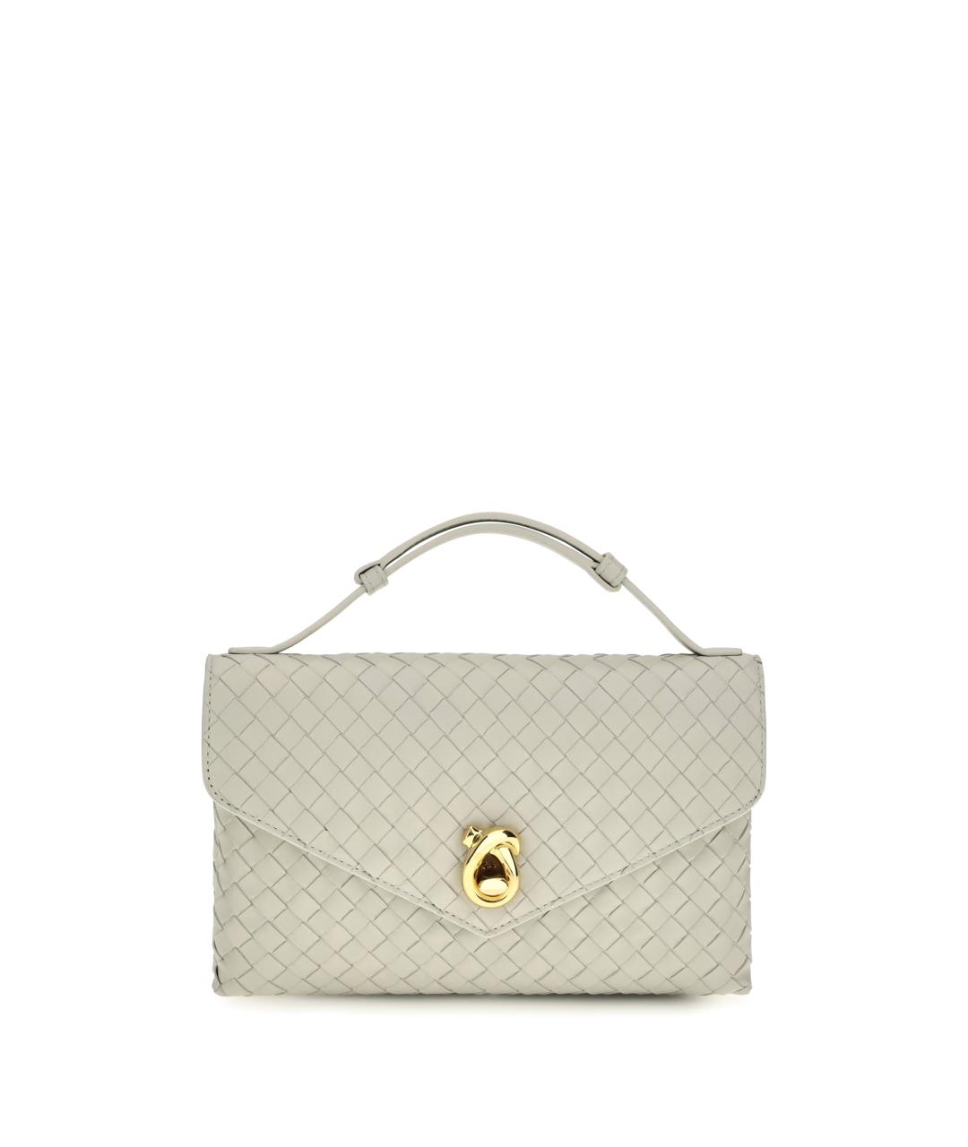BOTTEGA VENETA Серая кожаная сумка через плечо, фото 1