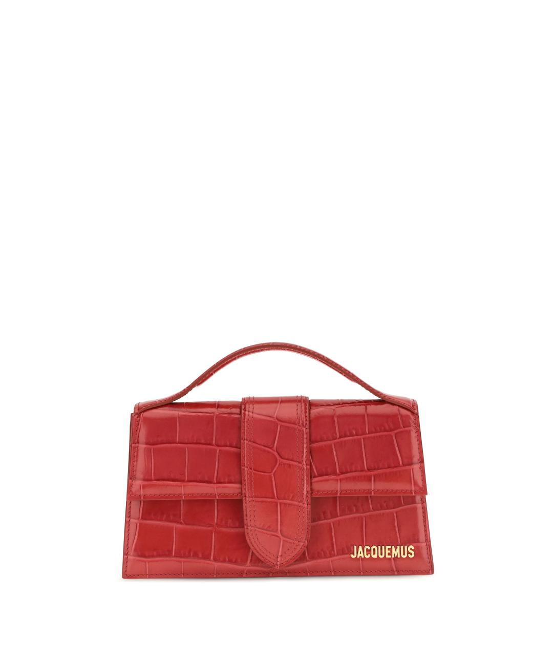 JACQUEMUS Красная кожаная сумка через плечо, фото 1