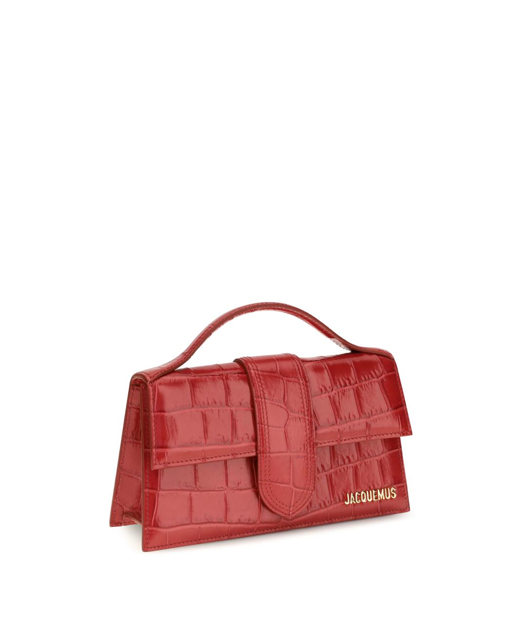 JACQUEMUS Красная кожаная сумка через плечо, фото 2