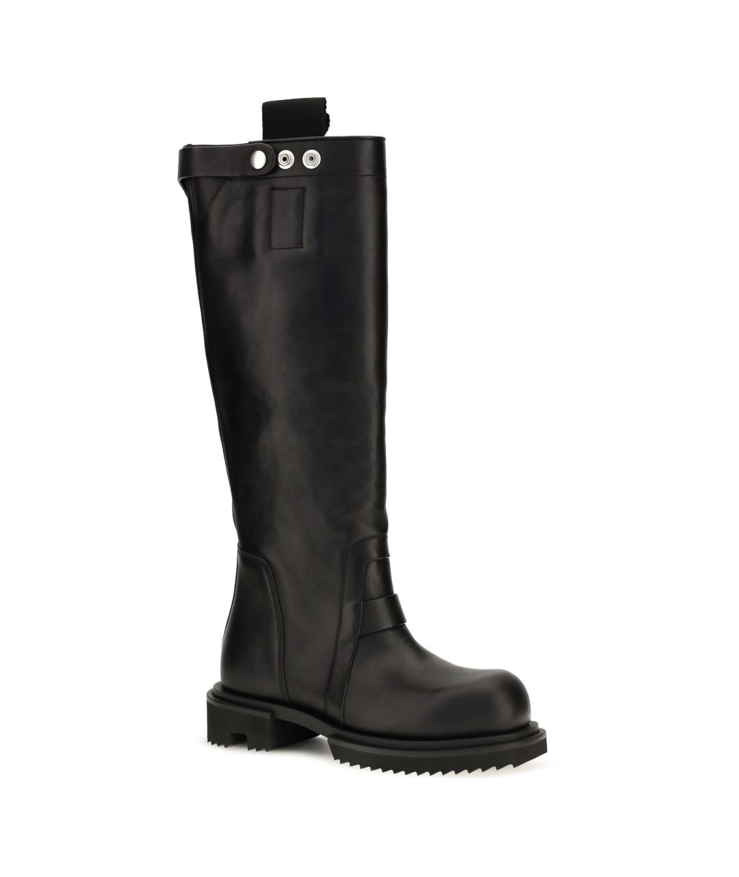 RICK OWENS Черные кожаные сапоги, фото 2