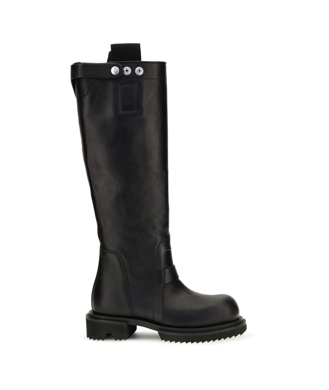RICK OWENS Черные кожаные сапоги, фото 1