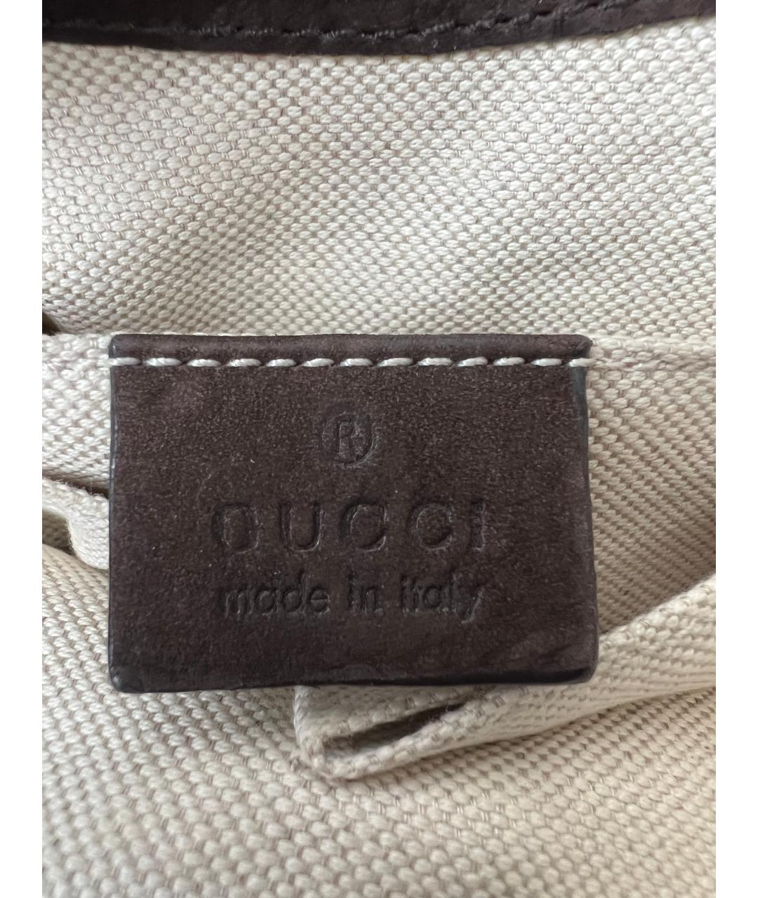 GUCCI Коричневая замшевая сумка через плечо, фото 3