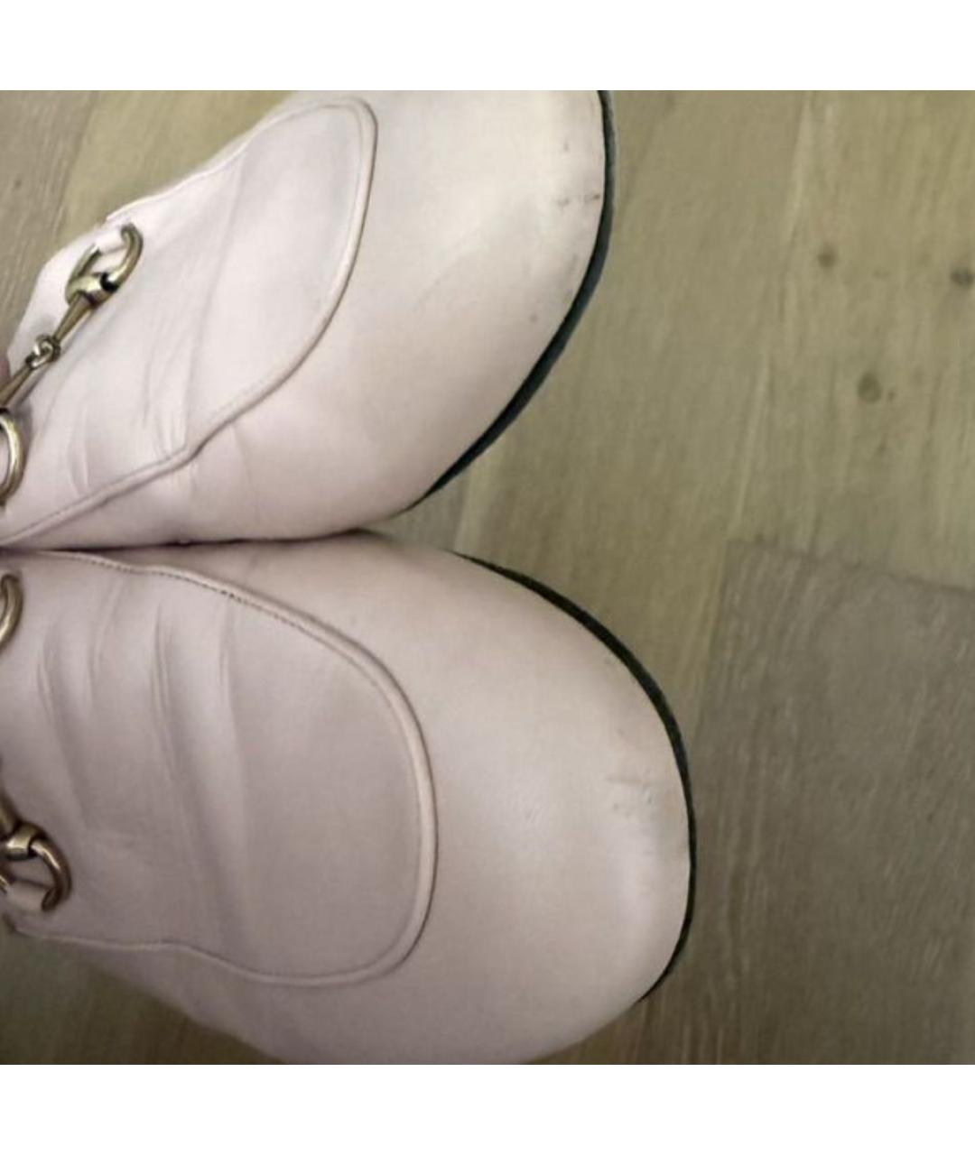 GUCCI Розовые кожаные мюли, фото 6