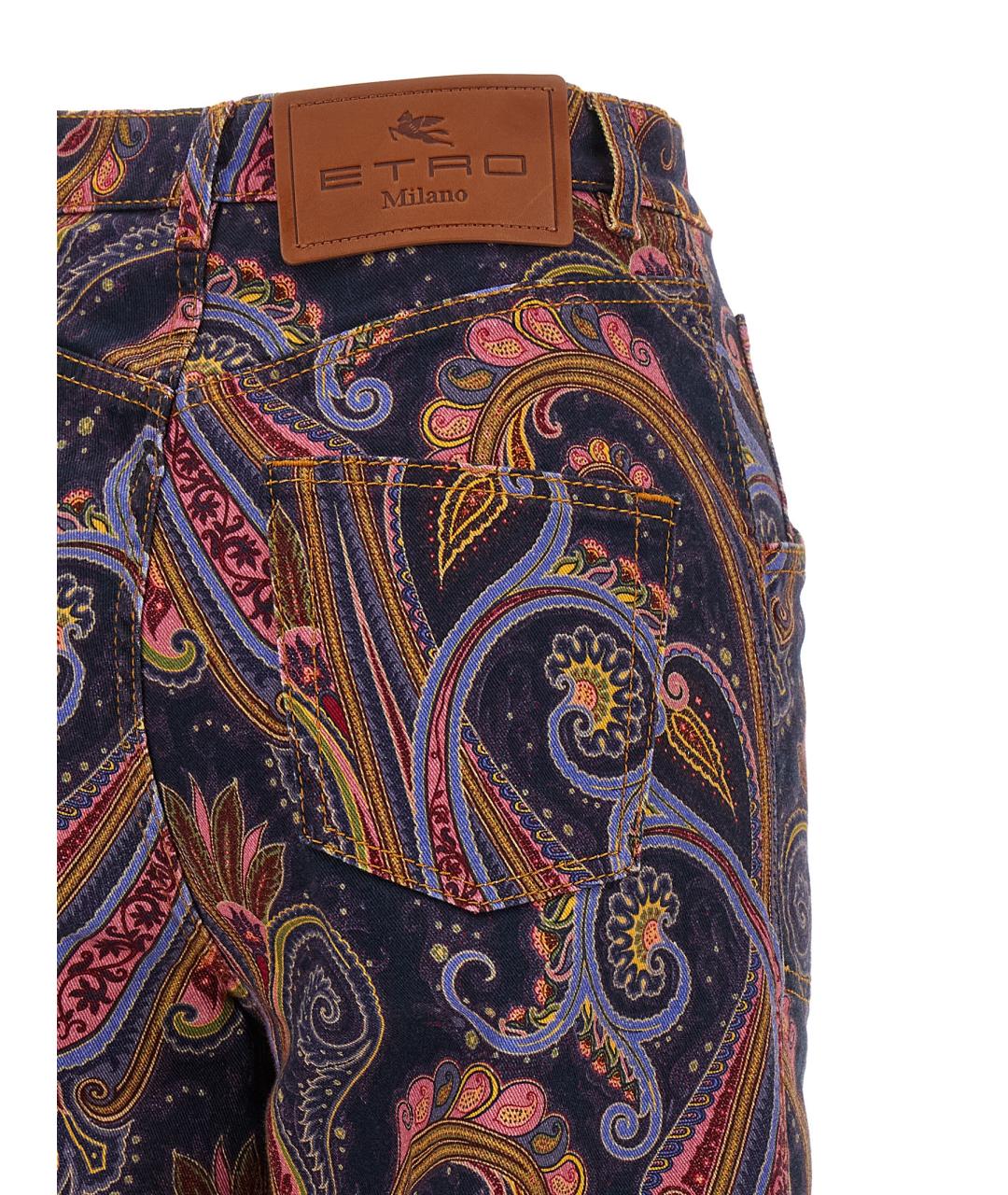 ETRO Мульти хлопковые джинсы клеш, фото 4
