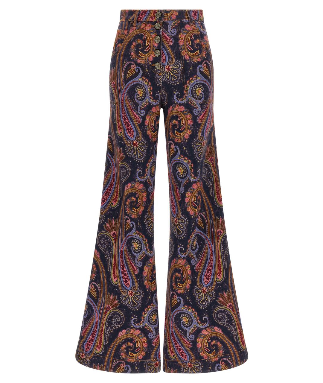 ETRO Мульти хлопковые джинсы клеш, фото 1