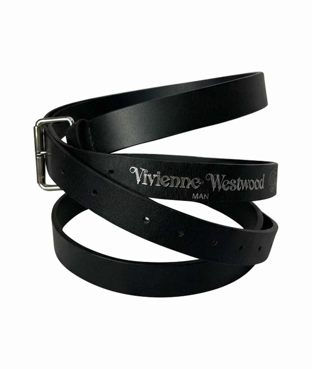 VIVIENNE WESTWOOD Черный кожаный ремень, фото 1