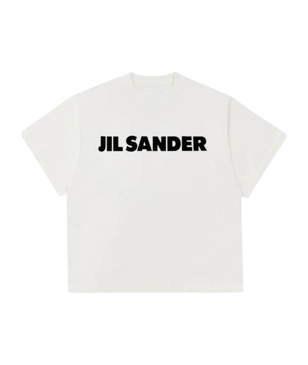 JIL SANDER Белая хлопковая футболка, фото 1