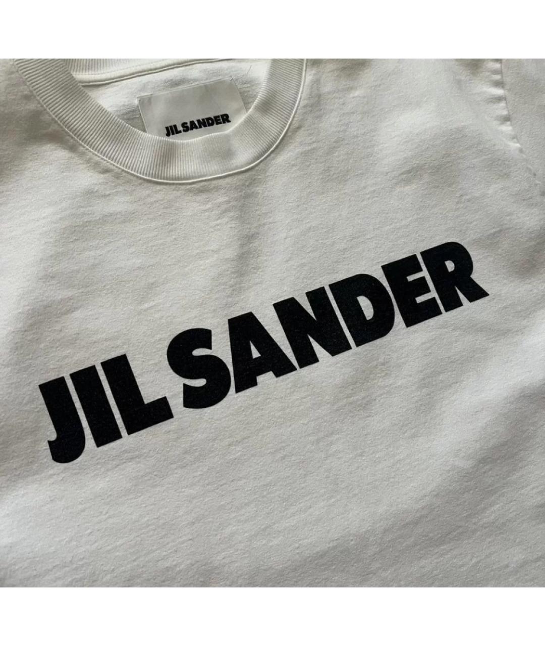 JIL SANDER Белая хлопковая футболка, фото 3