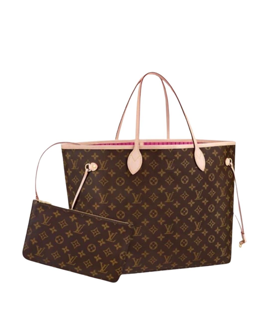 LOUIS VUITTON Коричневая канва сумка тоут, фото 1