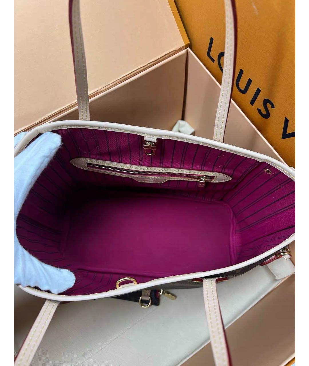 LOUIS VUITTON Коричневая канва сумка тоут, фото 4
