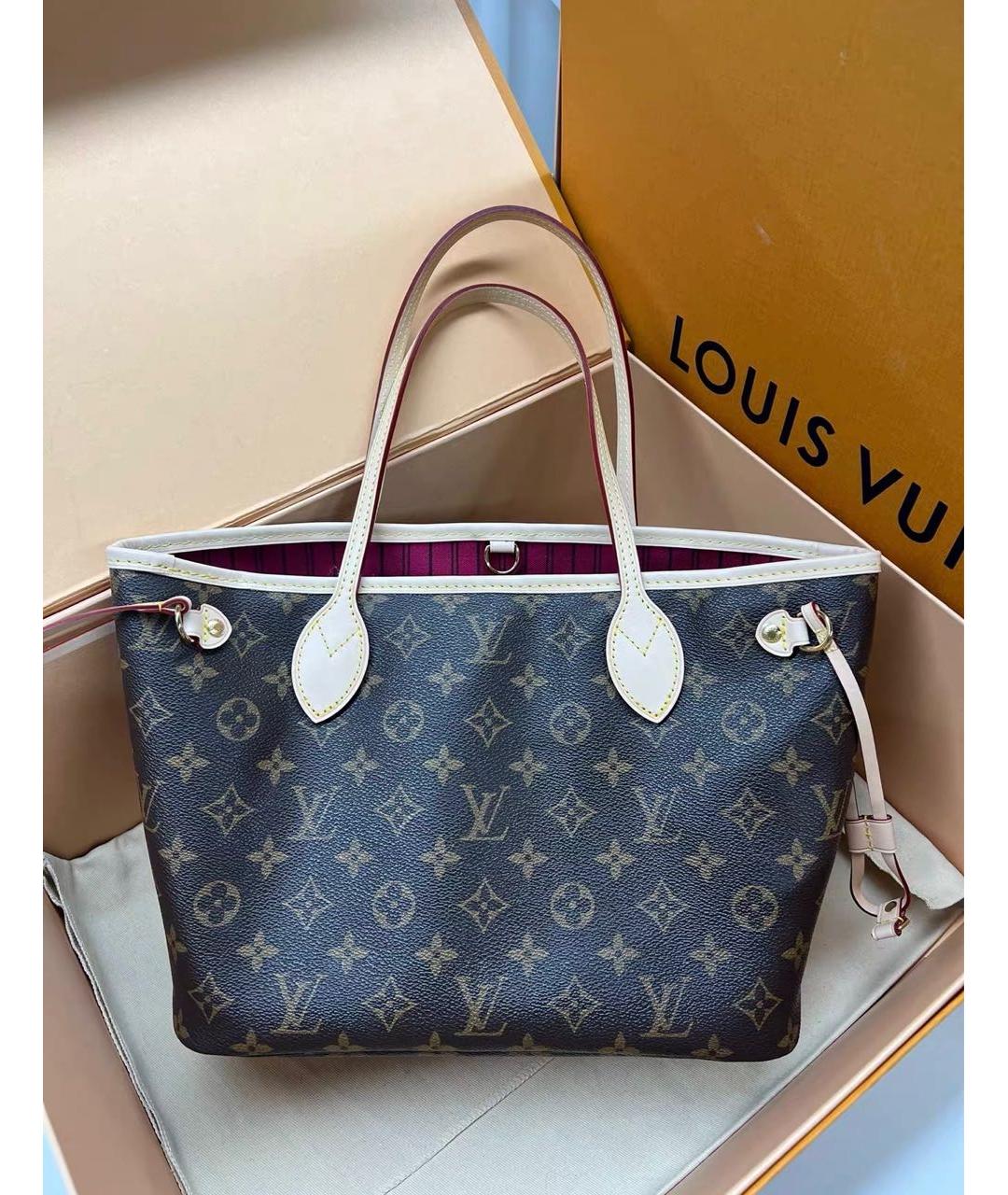 LOUIS VUITTON Коричневая канва сумка тоут, фото 2