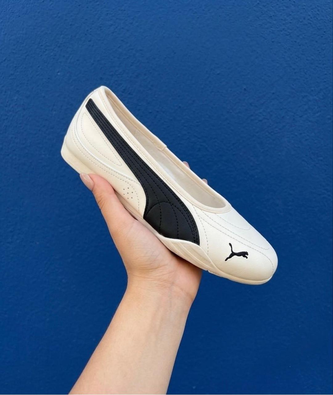 PUMA Белые балетки из искусственной кожи, фото 5