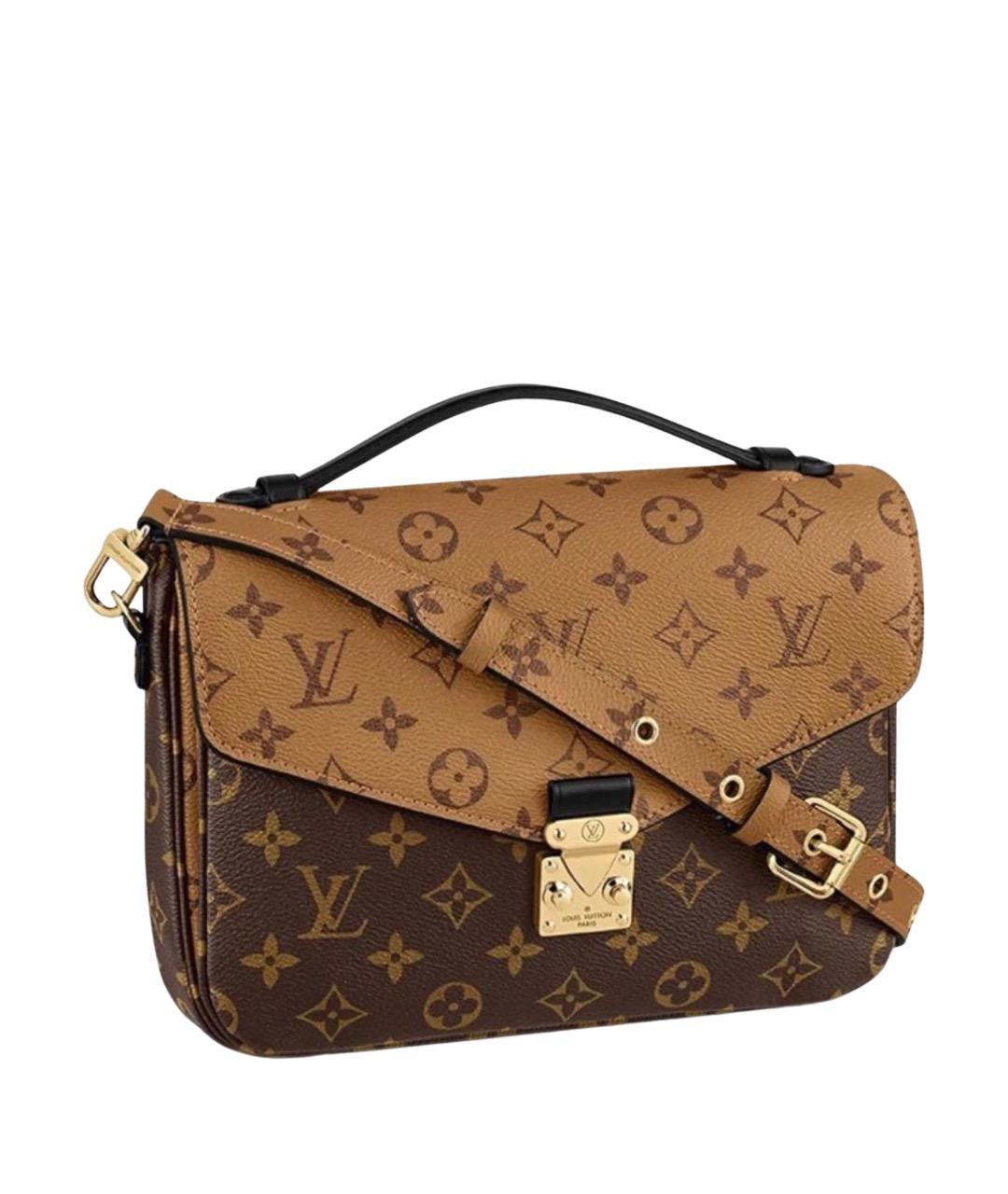 LOUIS VUITTON Коричневая канва сумка с короткими ручками, фото 1