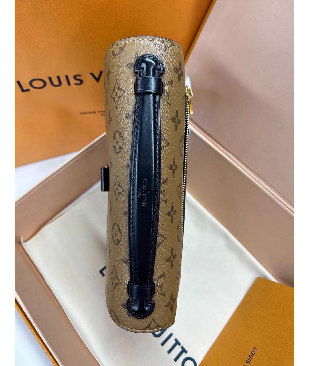 LOUIS VUITTON Коричневая канва сумка с короткими ручками, фото 5