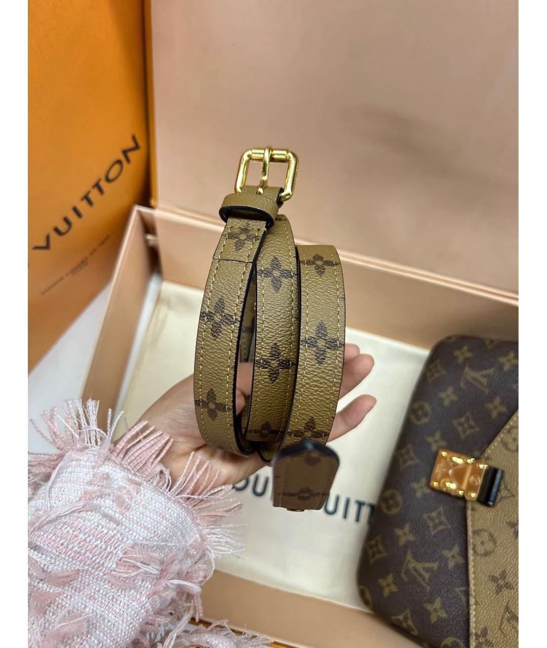 LOUIS VUITTON Коричневая канва сумка с короткими ручками, фото 7