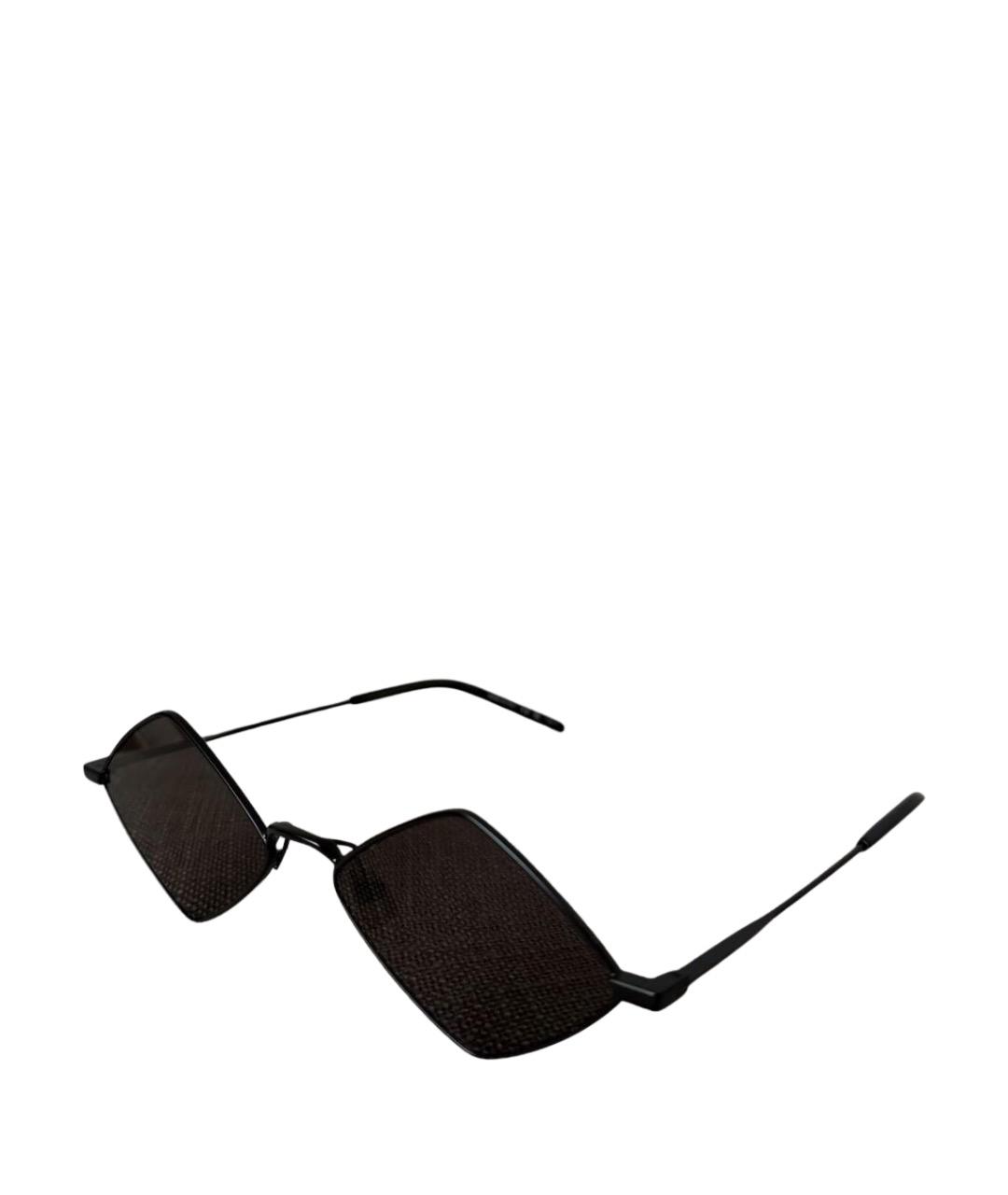 SAINT LAURENT Черные металлические солнцезащитные очки, фото 1