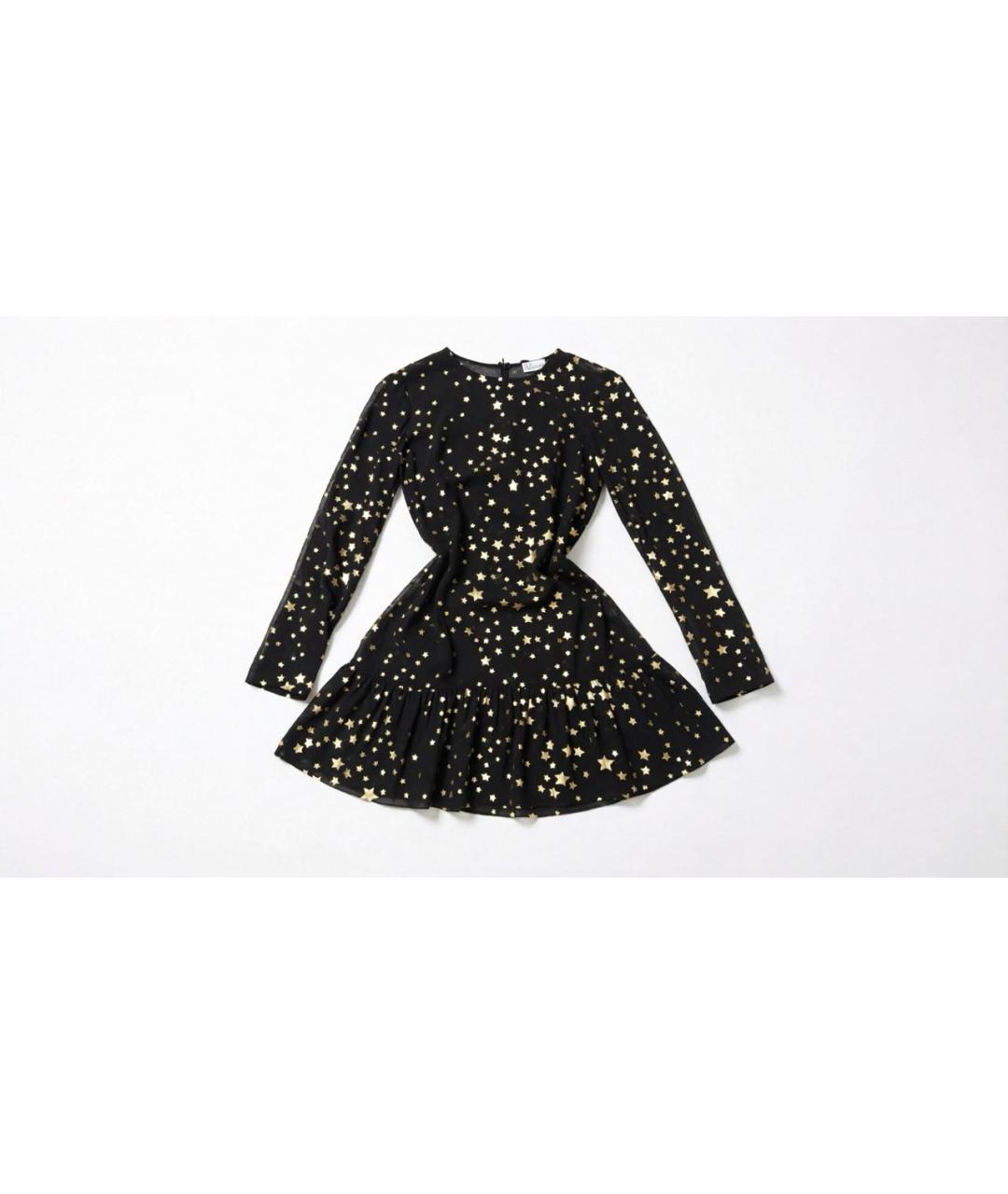 RED VALENTINO Черное шелковое коктейльное платье, фото 6